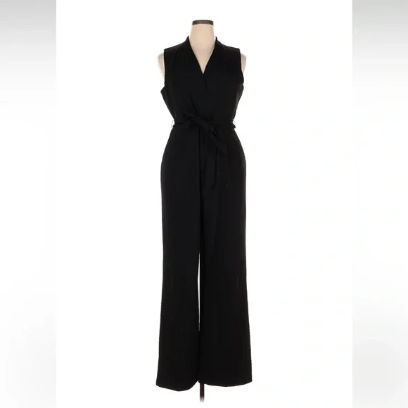Calvin Klein Sleeveless Tie Waist Wide-Leg Jumpsuit, NWOT - Picture 1 of 3
